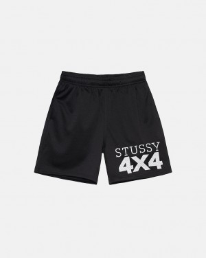 Stussy 4X4 Mesh Kısa Şort Erkek Siyah Türkiye | ASM-8539