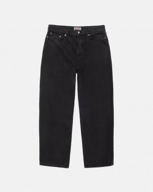 Stussy Big Ol' Jean Washed Kanvas Denim Erkek Siyah Türkiye | TGQ-1709