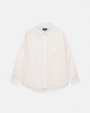 Stussy Light Weight Klasik Shirt Gömlek Erkek Beyaz Türkiye | IGB-7175