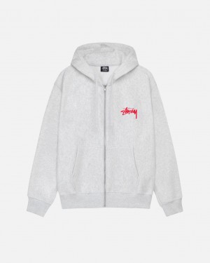Stussy Skate Tough Zip Hoodie Erkek Gri Türkiye | FEX-7631