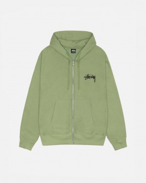 Stussy Skate Tough Zip Hoodie Kadın Yeşil Türkiye | IUP-8859