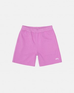Stussy Stock Logo Sweatshort Şort Kadın Mor Türkiye | TNX-2495