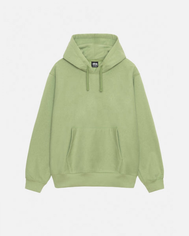 Stussy Back Hood Applique Hood Tişörtü Kadın Yeşil Türkiye | FTL-6752