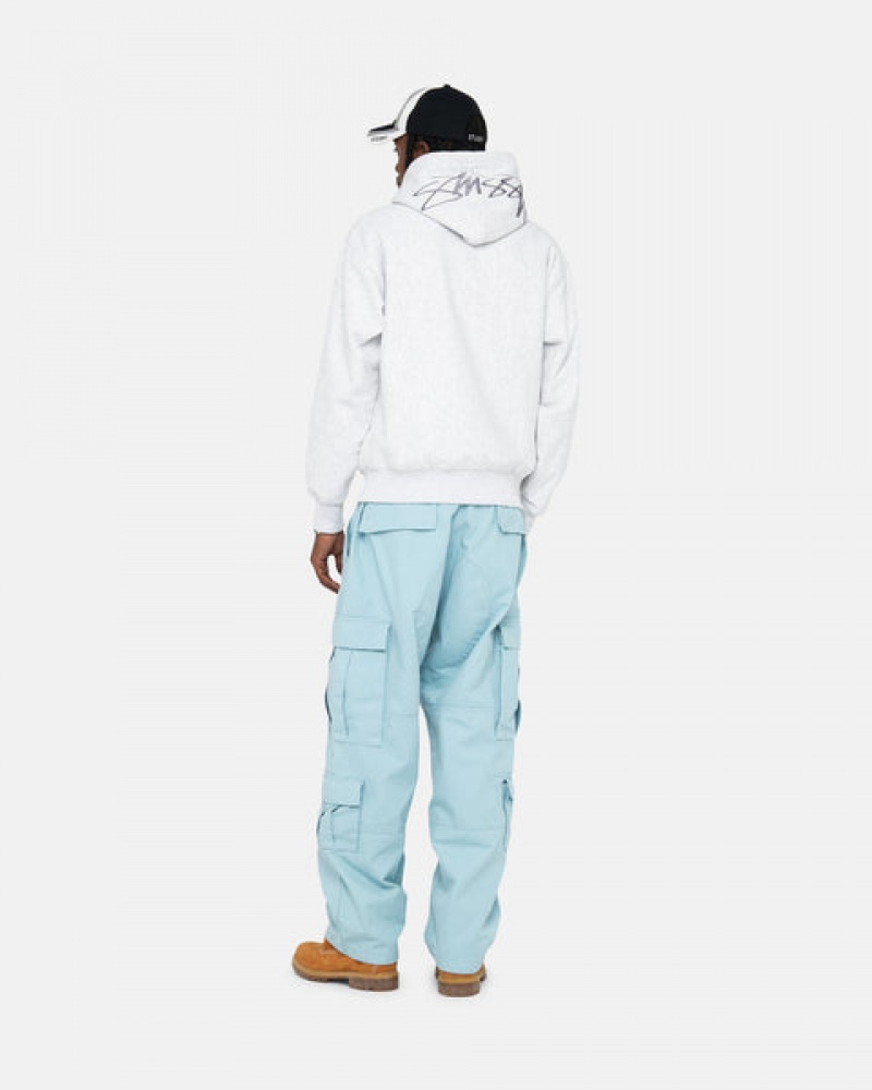 Stussy Back Hood Applique Hoodie Kadın Gri Türkiye | SEY-3091