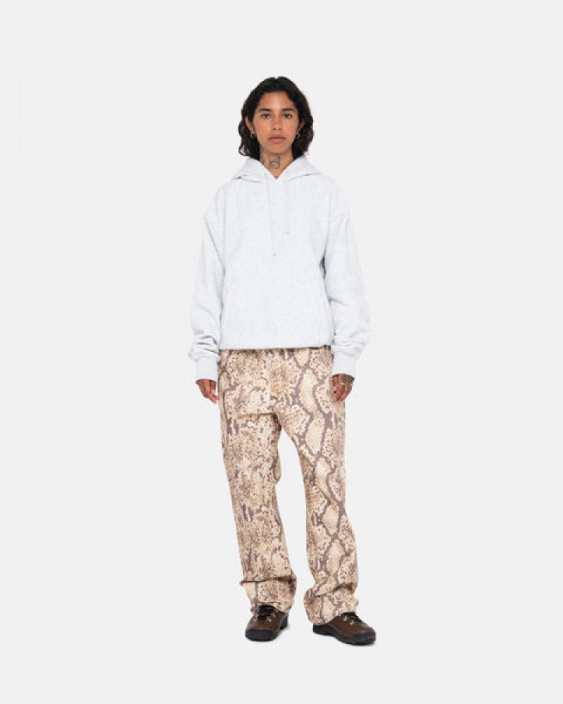 Stussy Back Hood Applique Hoodie Kadın Gri Türkiye | SEY-3091