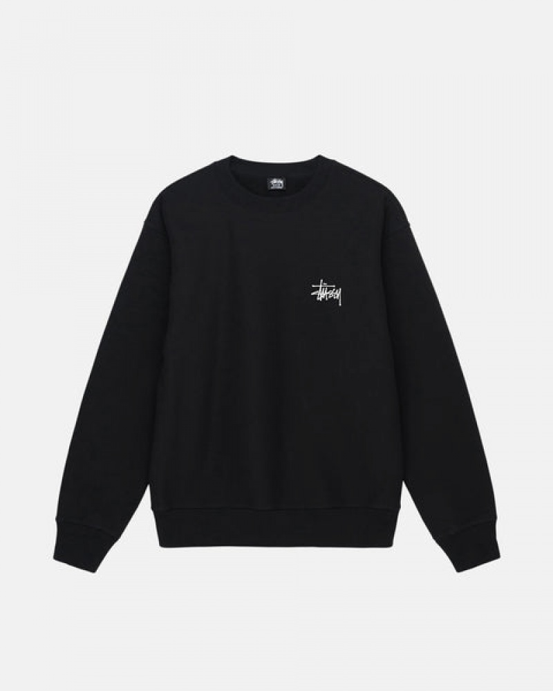 Stussy Basic Stussy Crew Tişörtü Kadın Siyah Türkiye | CSB-4302