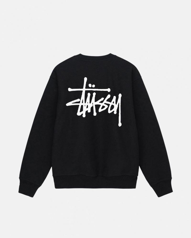 Stussy Basic Stussy Crew Tişörtü Kadın Siyah Türkiye | CSB-4302