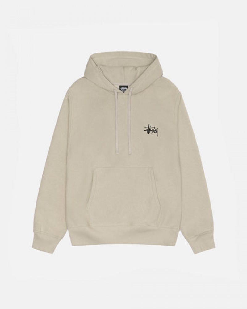 Stussy Basic Stussy Hood Tişörtü Erkek Haki Türkiye | GDT-6593