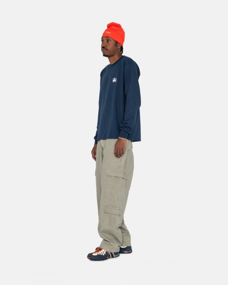 Stussy Basic Stussy Ls Tee T shirt Kadın Lacivert Türkiye | MHE-7214