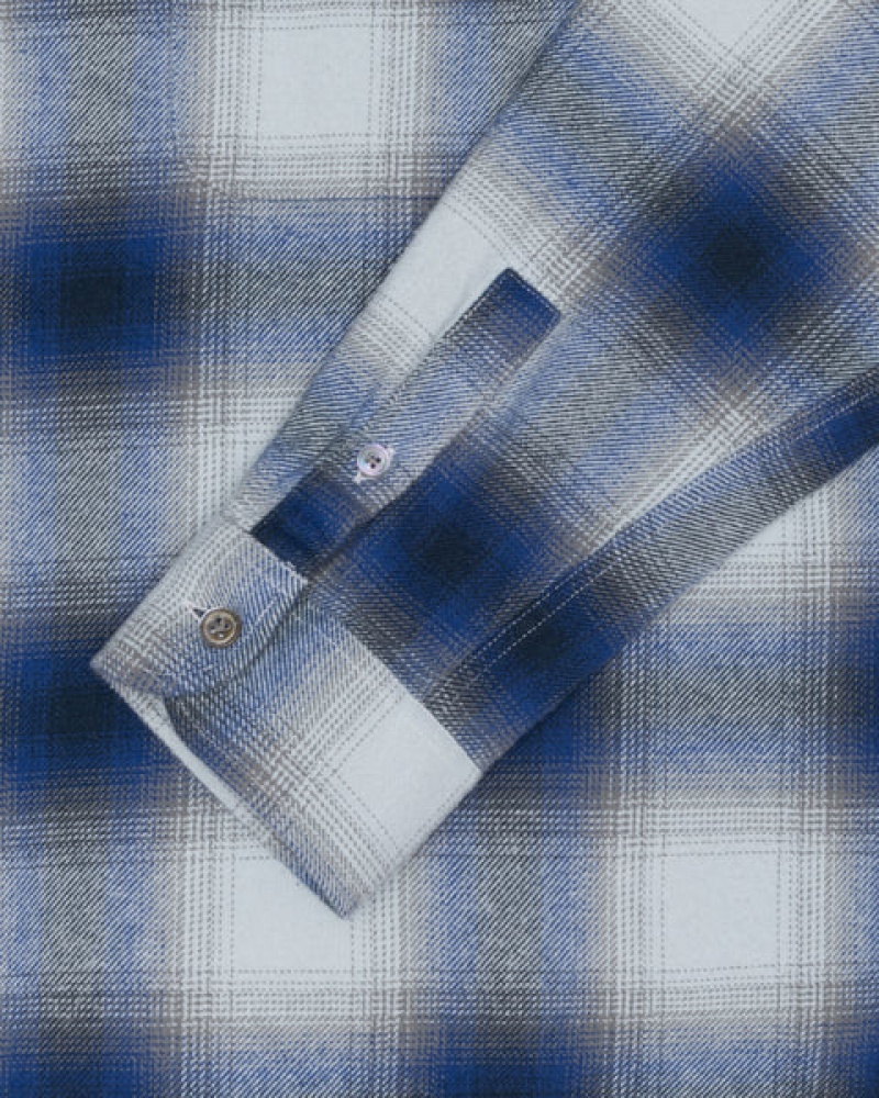 Stussy Bay Plaid Shirt Gömlek Kadın Lacivert Türkiye | LXD-1379