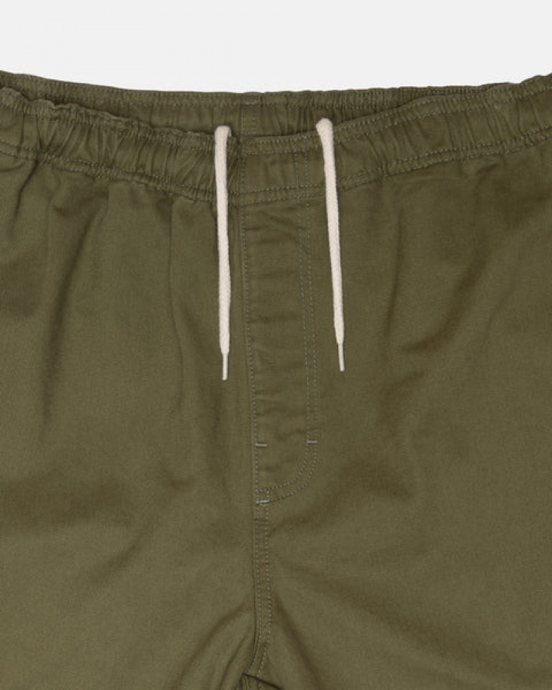 Stussy Beach Pant Brushed Pamuklu Pantolon Kadın Zeytin Yeşili Türkiye | ACI-9999