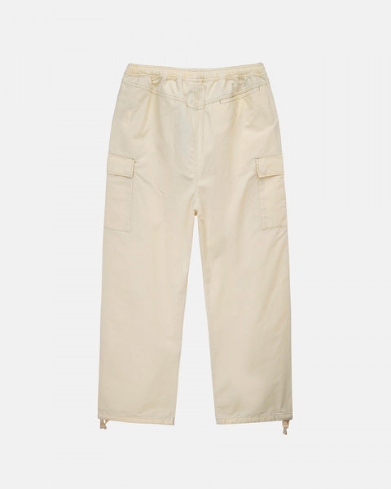Stussy Beach Pant Ripstop Cargo Pantolon Kadın Krema Türkiye | PBP-7063