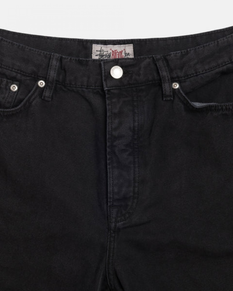 Stussy Big Ol' Jean Washed Kanvas Denim Erkek Siyah Türkiye | TGQ-1709