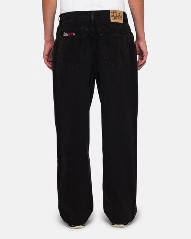 Stussy Big Ol' Jean Washed Kanvas Denim Erkek Siyah Türkiye | TGQ-1709