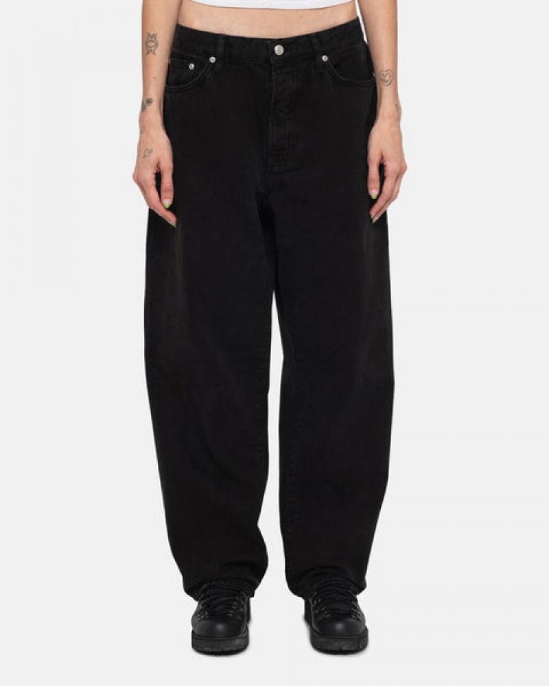 Stussy Big Ol' Jean Washed Kanvas Denim Kadın Siyah Türkiye | QGY-5154