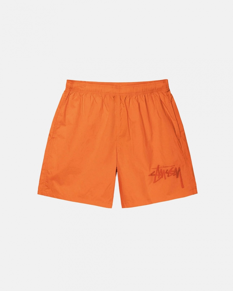 Stussy Big Stock Naylon Kısa Şort Erkek Turuncu Türkiye | NDL-6578