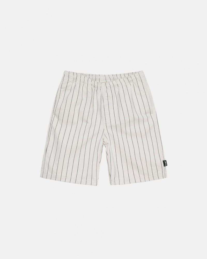 Stussy Brushed Beach Kısa Şort Erkek Bej Rengi Türkiye | PTF-5543