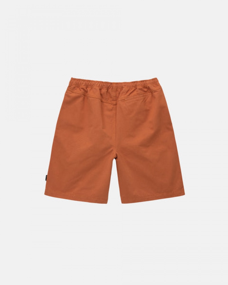 Stussy Brushed Beach Kısa Şort Erkek Kahverengi Türkiye | JCD-9172
