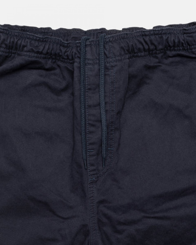Stussy Brushed Beach Kısa Şort Erkek Lacivert Türkiye | SGT-4515