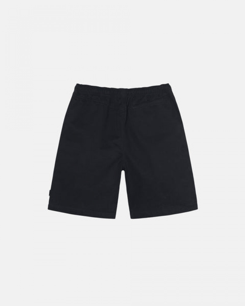 Stussy Brushed Beach Kısa Şort Erkek Siyah Türkiye | WRG-3884