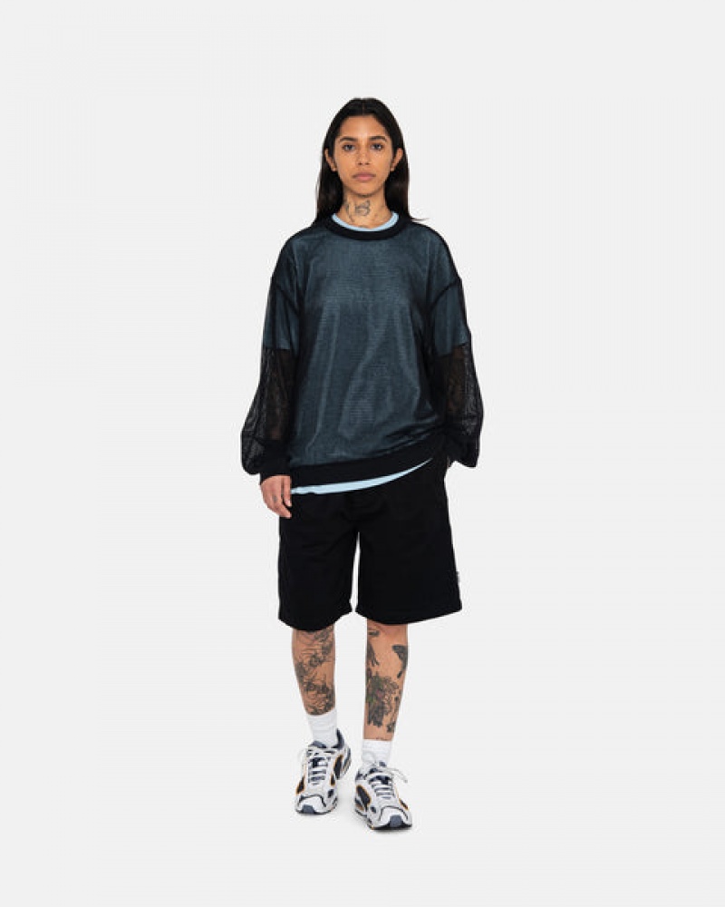 Stussy Brushed Beach Kısa Şort Erkek Siyah Türkiye | WRG-3884