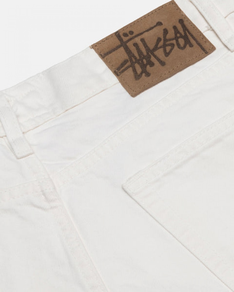 Stussy Klasik Jean Overdyed Denim Kadın Bej Rengi Türkiye | AUE-3057