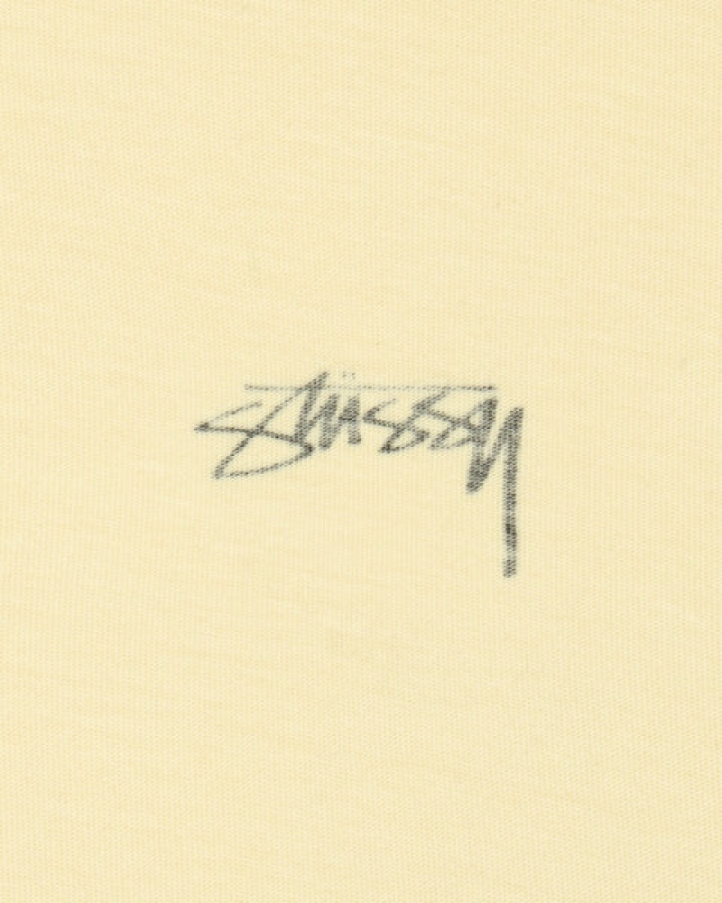 Stussy Lazy Ls Tee T shirt Erkek Sarı Türkiye | NKX-2938