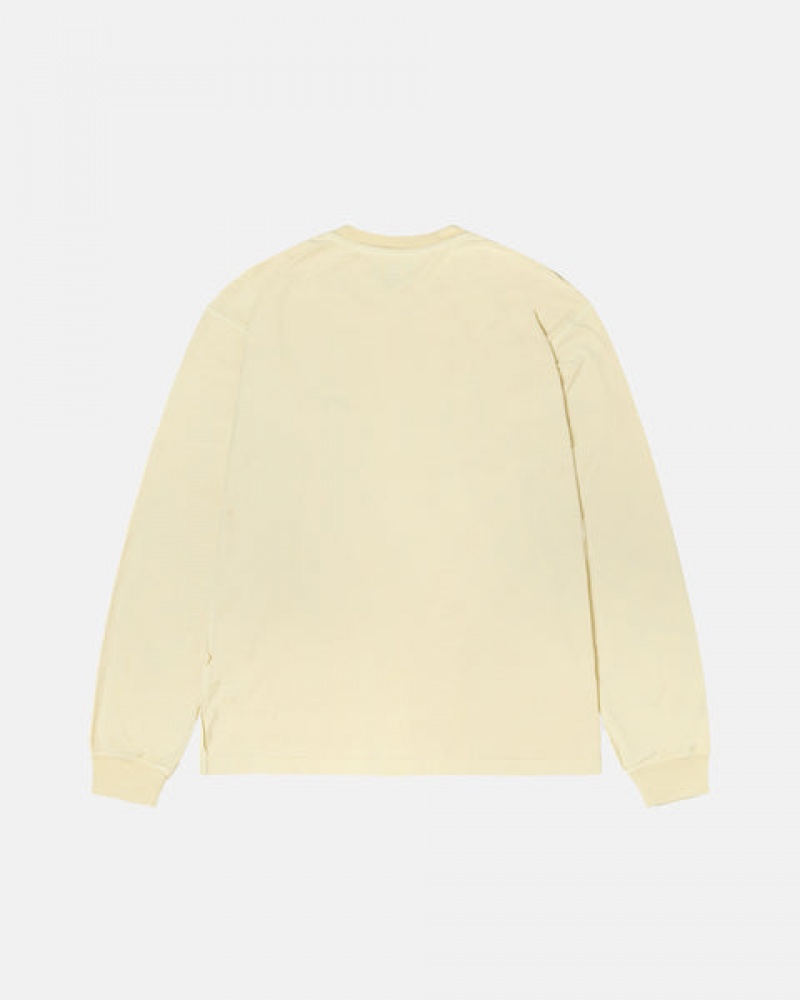 Stussy Lazy Ls Tee T shirt Kadın Sarı Türkiye | AOO-5295