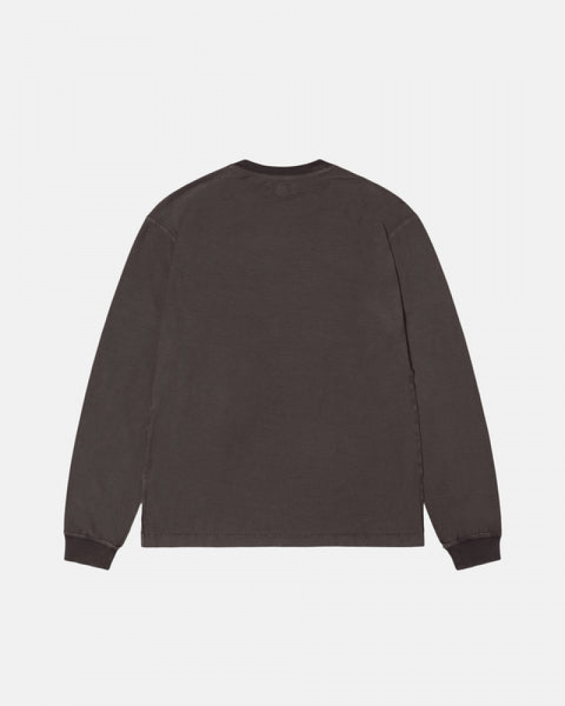 Stussy Lazy Ls Tee Üstler Erkek Siyah Türkiye | QRL-3351