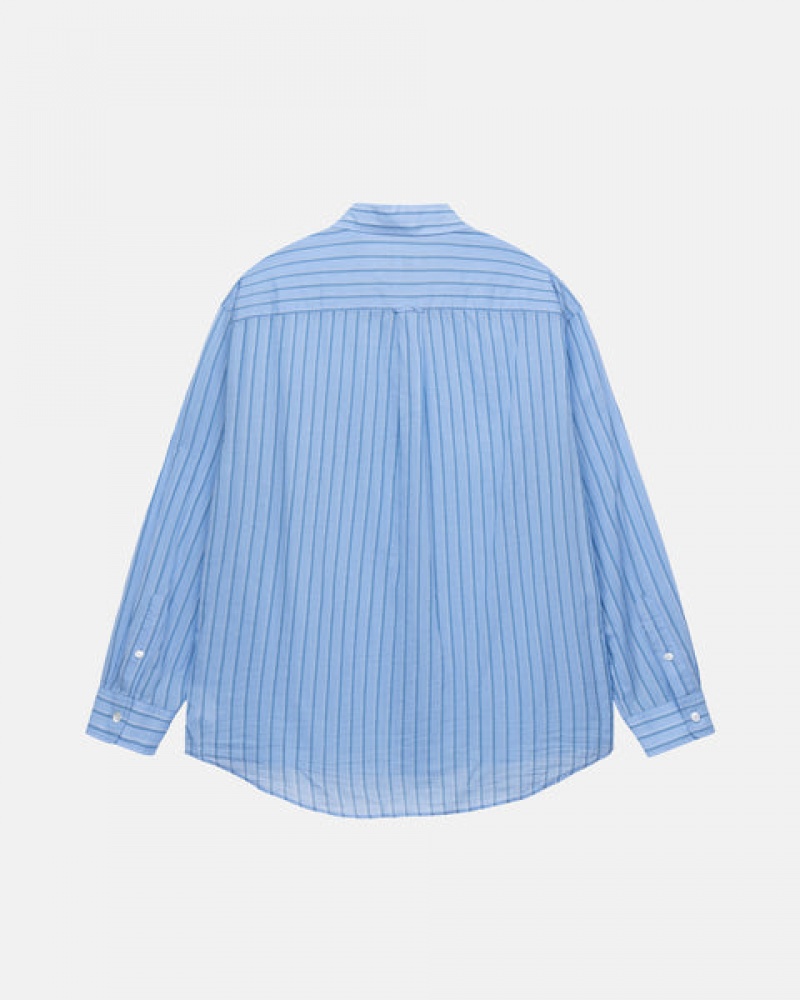 Stussy Light Weight Klasik Shirt Gömlek Erkek Mavi Türkiye | DUU-1756