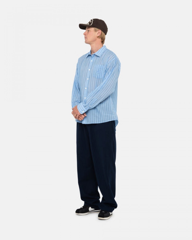 Stussy Light Weight Klasik Shirt Gömlek Erkek Mavi Türkiye | DUU-1756