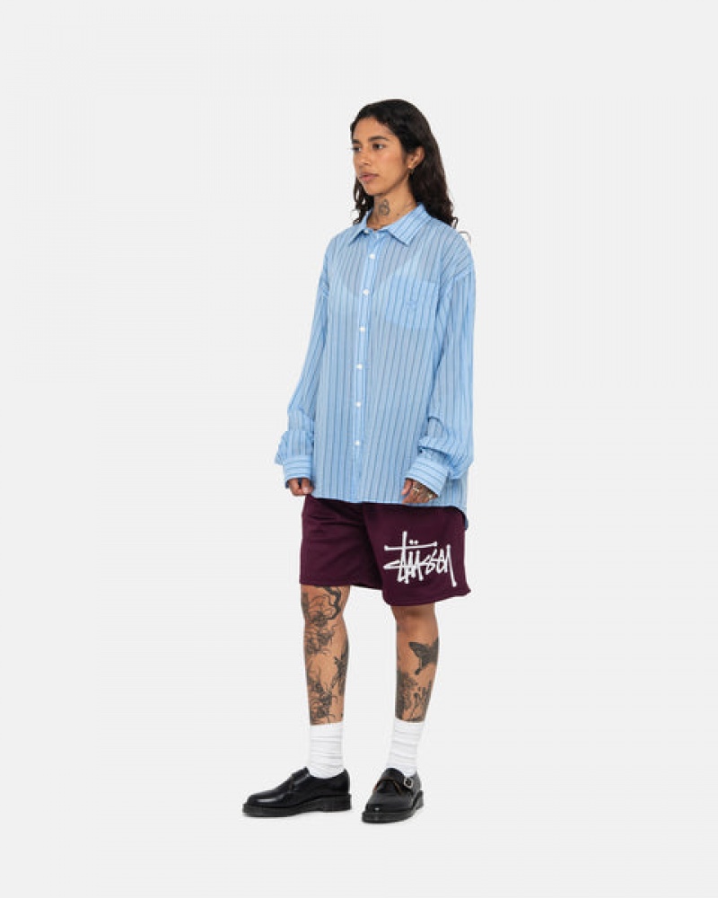 Stussy Light Weight Klasik Shirt Gömlek Erkek Mavi Türkiye | DUU-1756