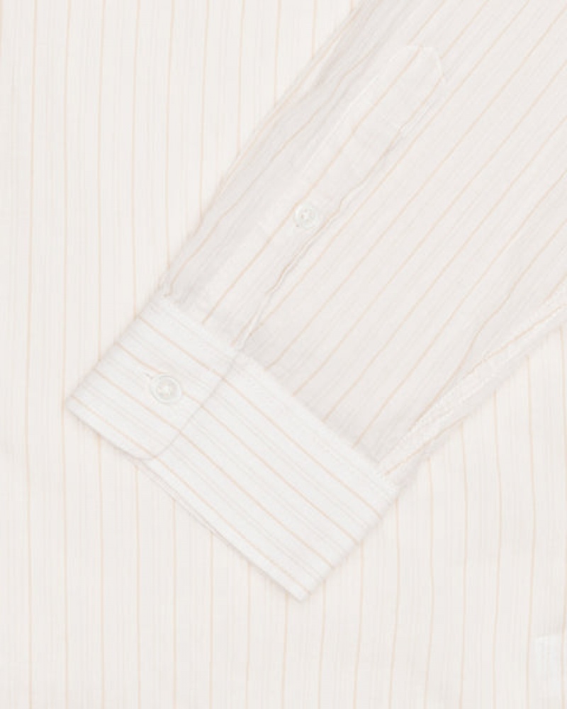 Stussy Light Weight Klasik Shirt Gömlek Kadın Beyaz Türkiye | XLZ-1578