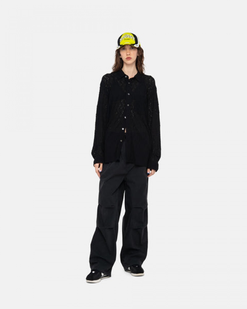 Stussy Nyco Over Trousers Pantolon Kadın Siyah Türkiye | KIY-2614