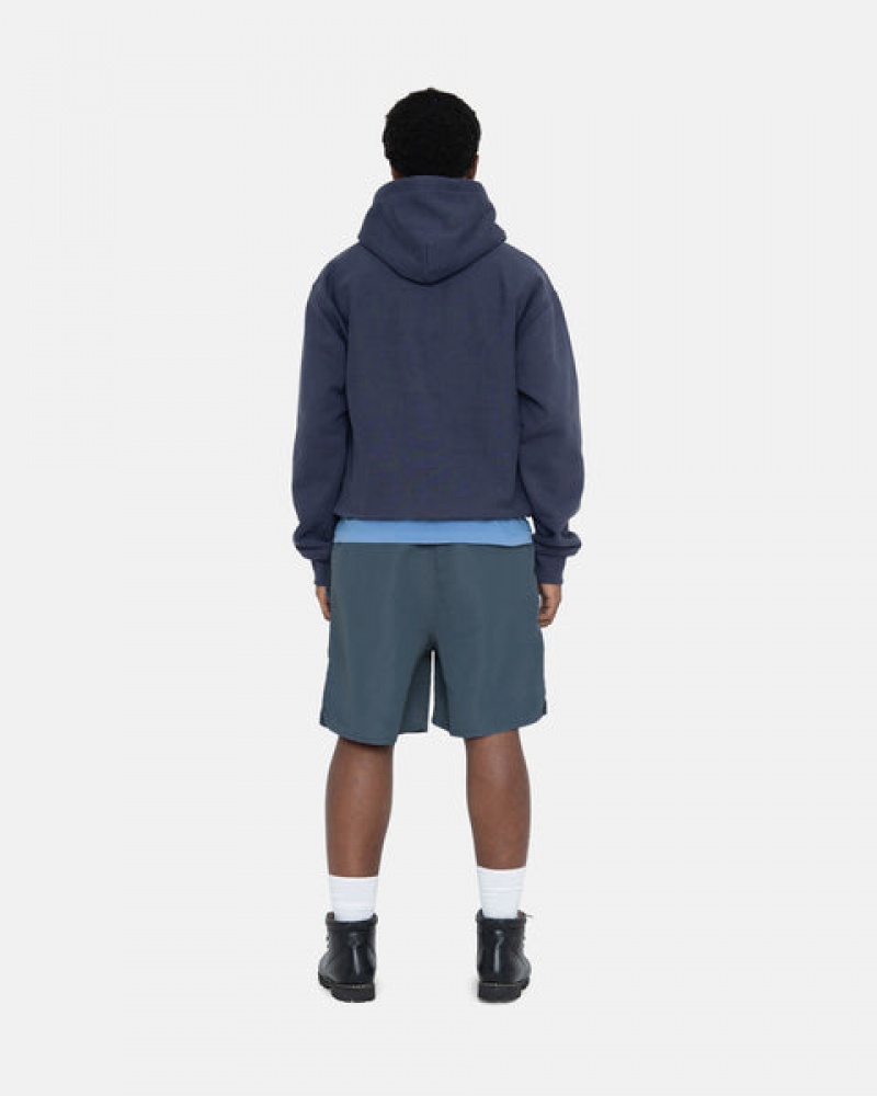 Stussy Overdyed Stock Logo Hoodie Kadın Lacivert Türkiye | OPX-6026
