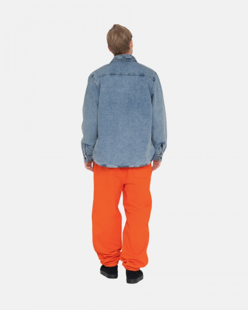 Stussy Overdyed Stock Logo Pant Tişörtü Kadın Turuncu Türkiye | MYV-9460