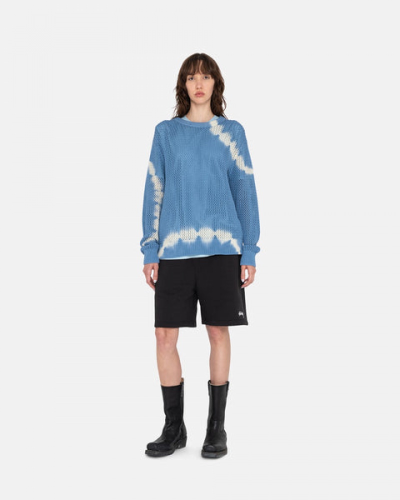 Stussy Overdyed Stock Logo Sweat Kısa Sweatshorts Kadın Siyah Türkiye | GCC-4734