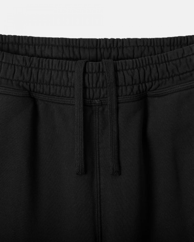 Stussy Overdyed Stock Logo Sweat Kısa Sweatshorts Kadın Siyah Türkiye | GCC-4734