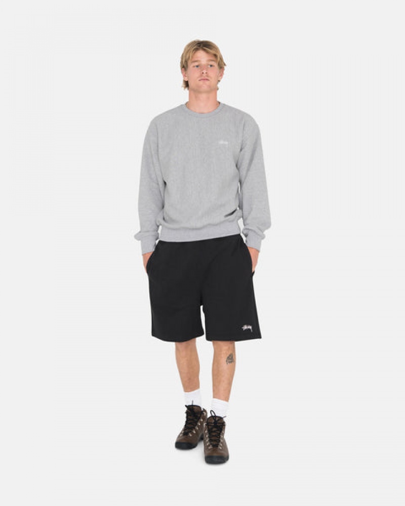 Stussy Overdyed Stock Logo Sweat Kısa Sweatshorts Kadın Siyah Türkiye | GCC-4734