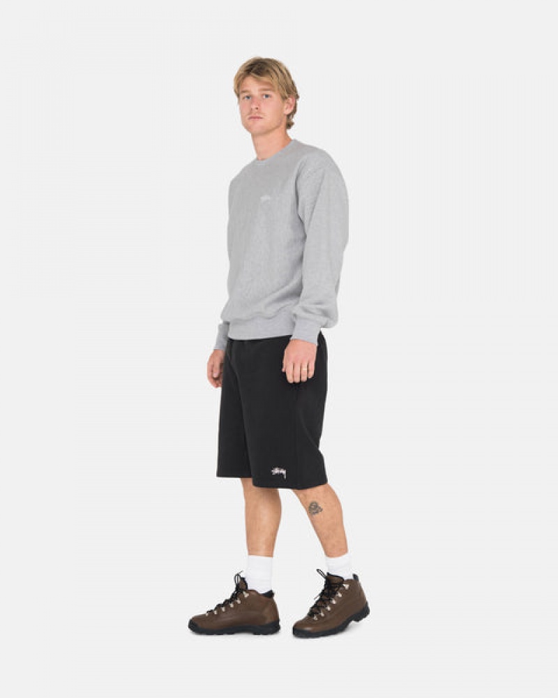 Stussy Overdyed Stock Logo Sweat Kısa Sweatshorts Kadın Siyah Türkiye | GCC-4734
