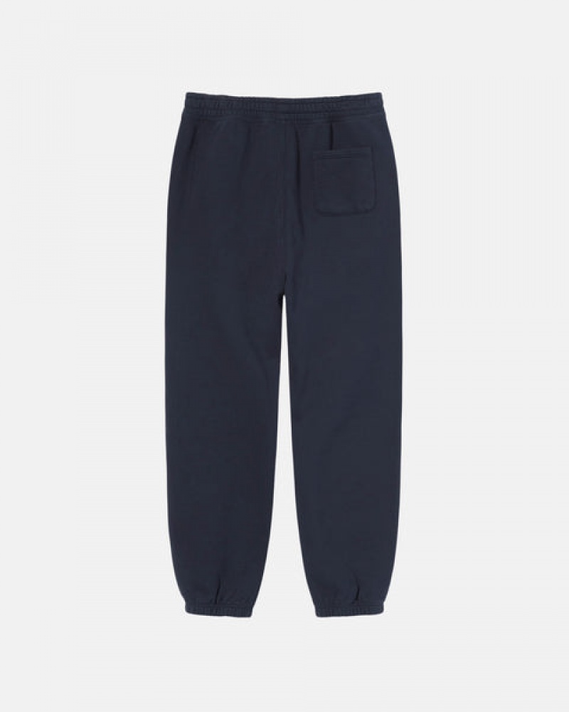 Stussy Overdyed Stock Logo Sweatpant Eşofman Altı Erkek Lacivert Türkiye | VHU-9050