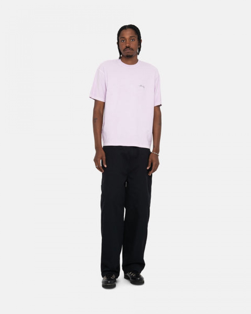 Stussy Pig. Dyed Inside Out Crew T shirt Erkek Mor Türkiye | DBG-9590