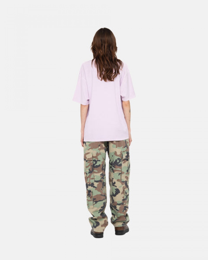 Stussy Pig. Dyed Inside Out Crew T shirt Erkek Mor Türkiye | DBG-9590