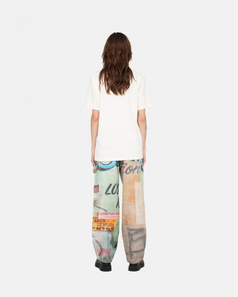Stussy Pigment Dyed Crew T shirt Erkek Bej Rengi Türkiye | JIG-0471