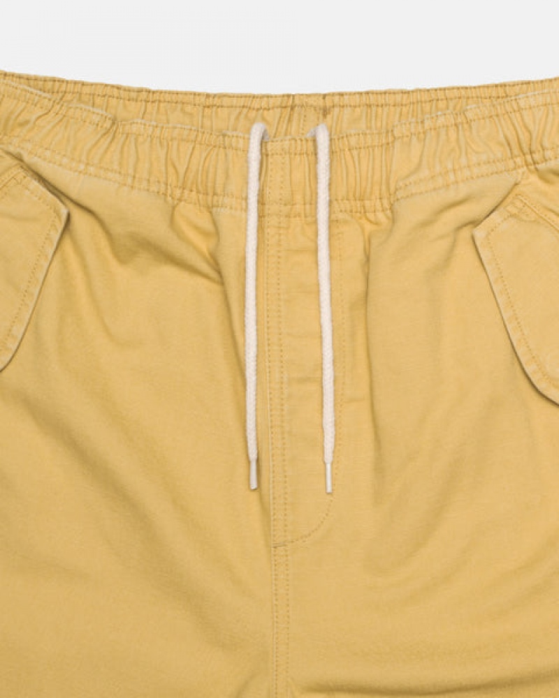Stussy Ripstop Cargo Beach Kısa Şort Erkek Sarı Türkiye | JUP-9017