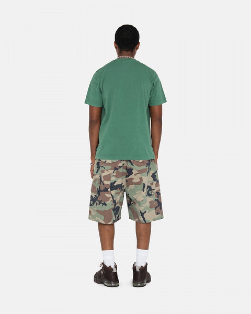 Stussy Ripstop Cargo Beach Kısa Şort Kadın Camo Türkiye | CGT-7169