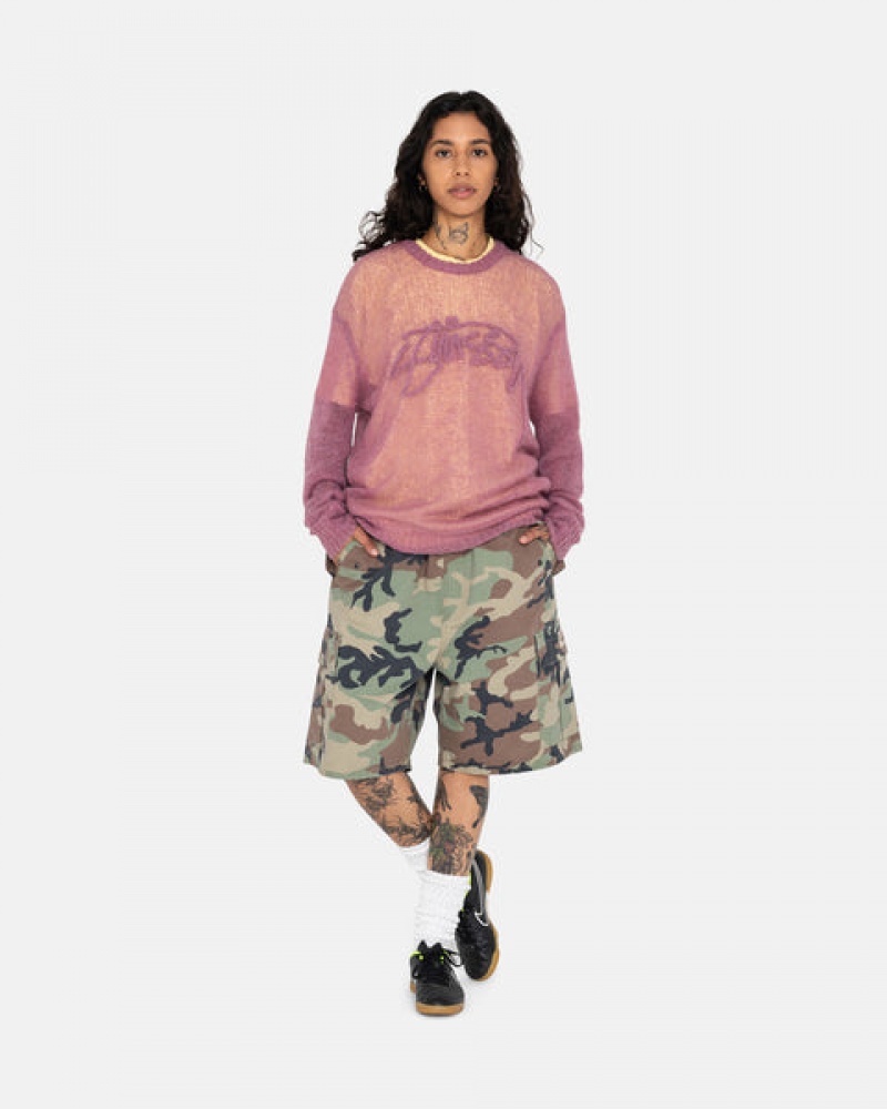 Stussy Ripstop Cargo Beach Kısa Şort Kadın Camo Türkiye | CGT-7169
