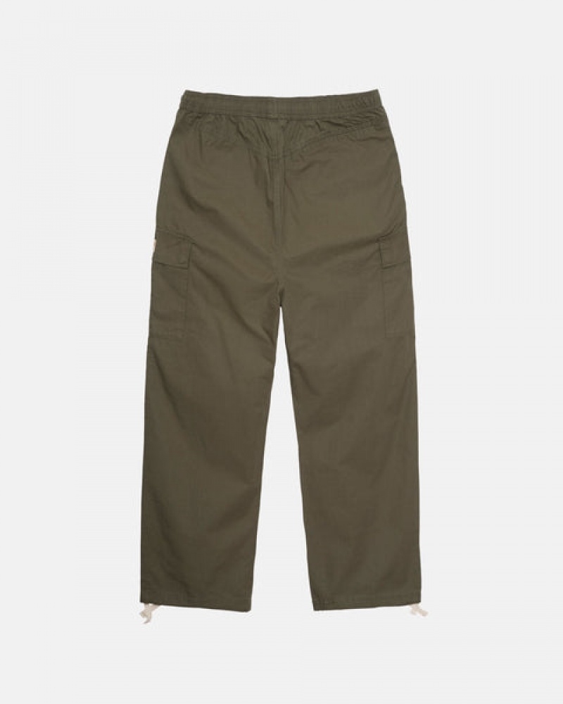 Stussy Ripstop Cargo Beach Pant Pantolon Erkek Zeytin Yeşili Türkiye | ECG-6290