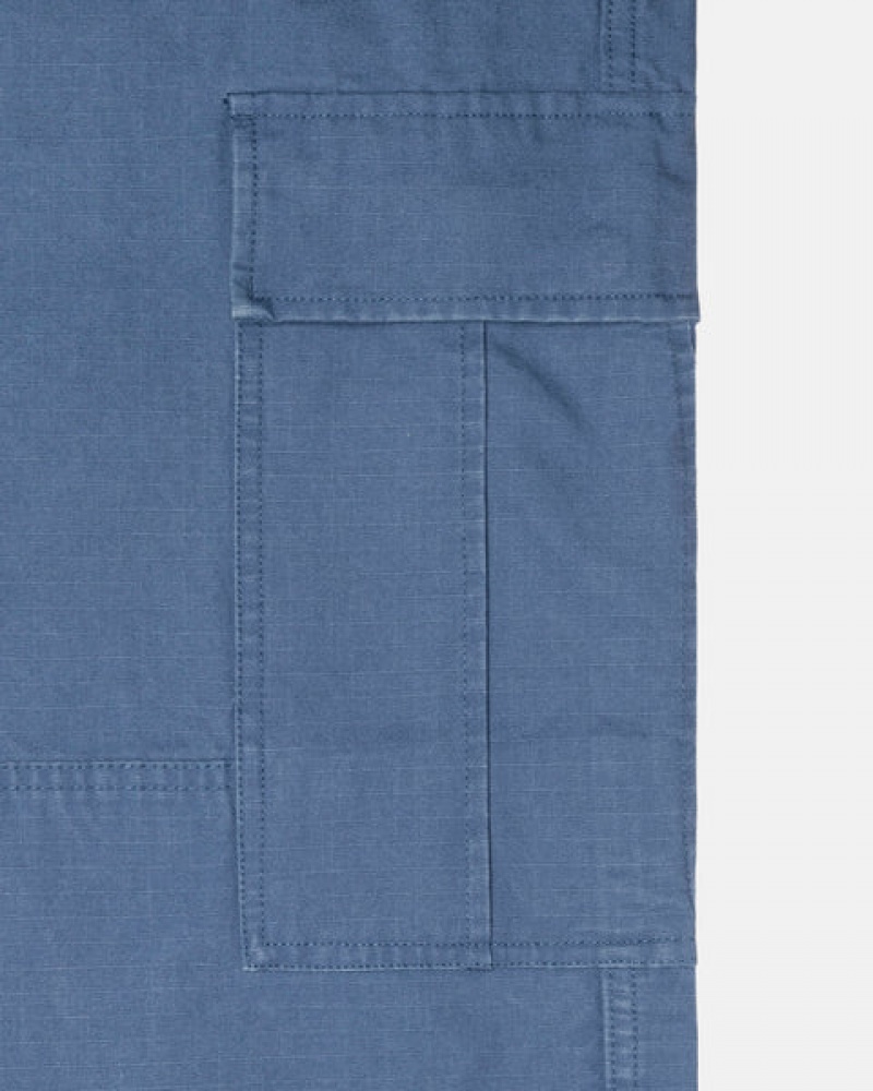 Stussy Ripstop Surplus Cargo Pantolon Erkek Mavi Türkiye | DML-0609