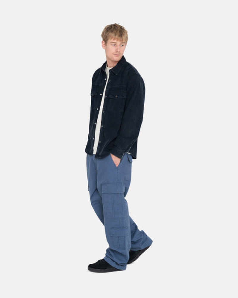 Stussy Ripstop Surplus Cargo Pantolon Erkek Mavi Türkiye | DML-0609